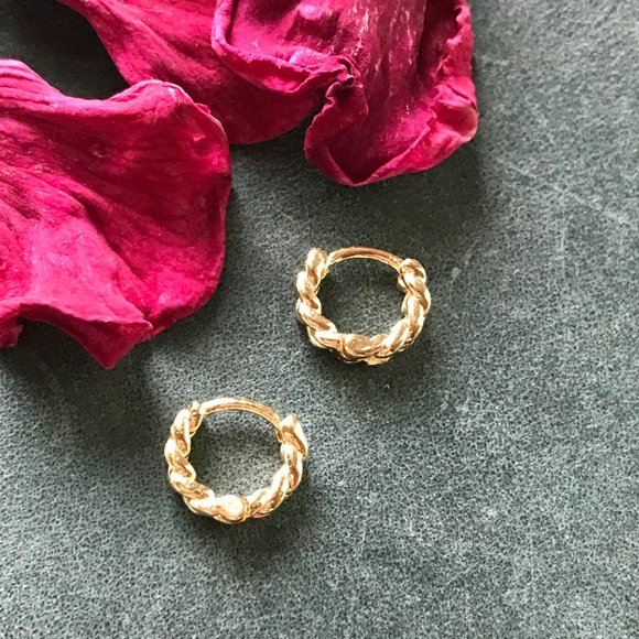 Mini Gold Hoops, 18k Gold Filled - New, Never Worn - Picture 1 of 5